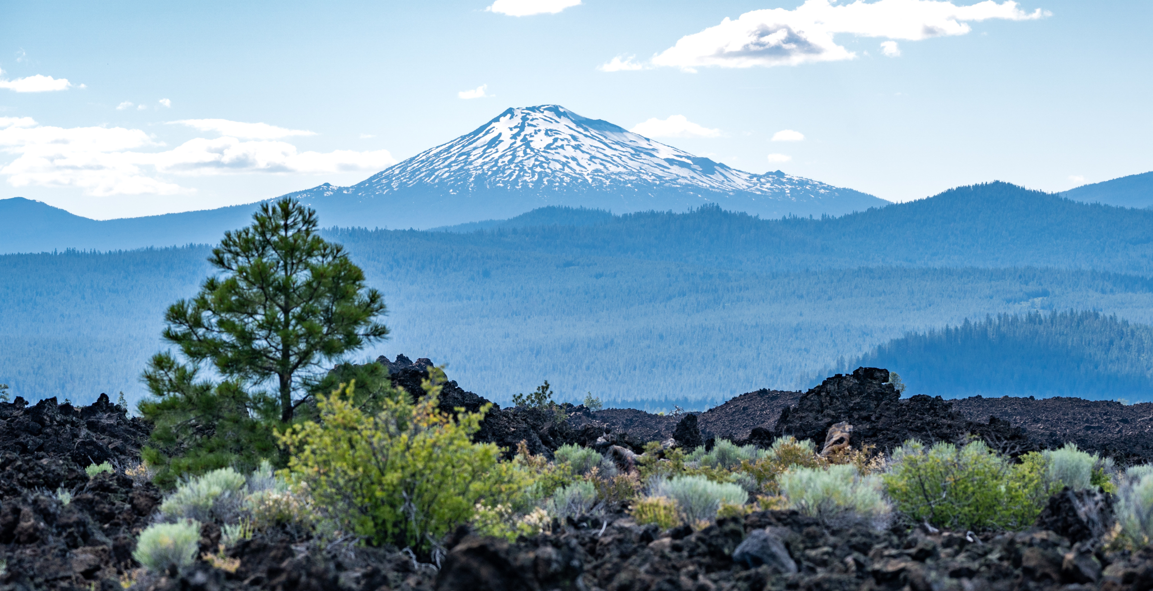 A view of Newberry Volcano in Oregon USA.
