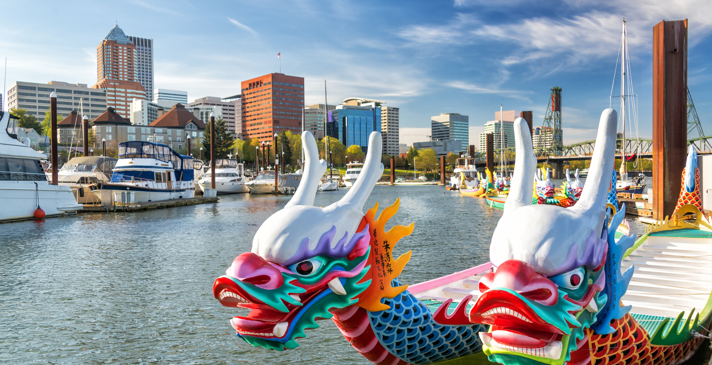 Dragon Boat Racing during Rose Festival in Portland, Oregon