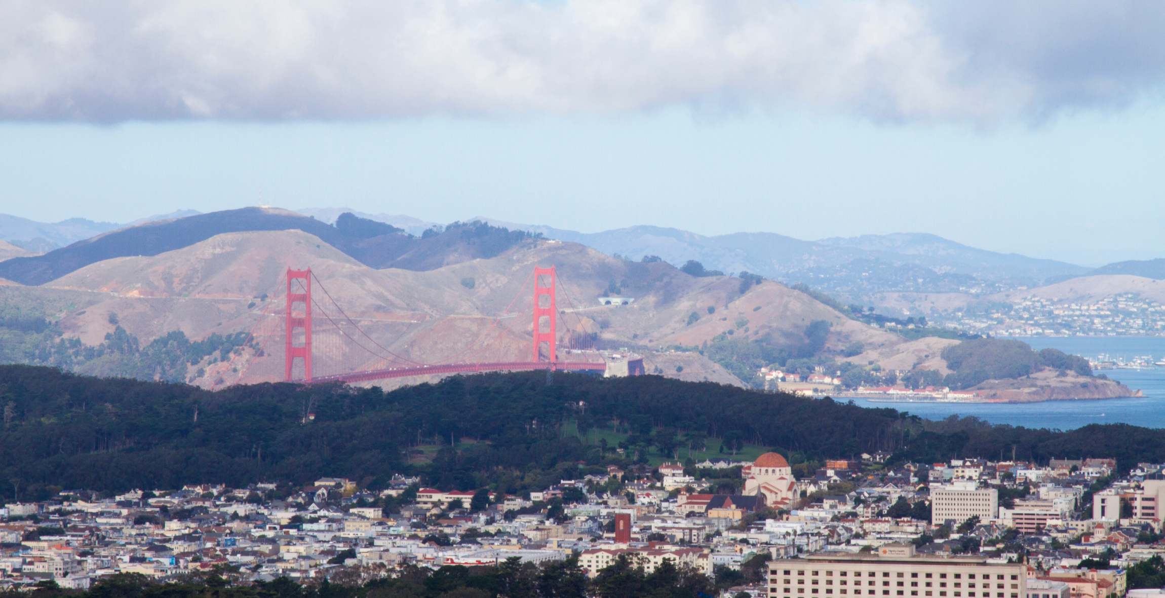 San Francisco Bay Area view Golden gate bridge
